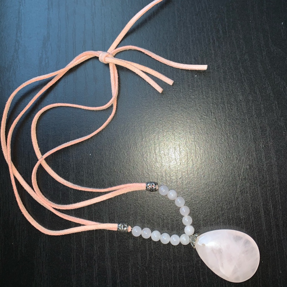 rose quartz necklace